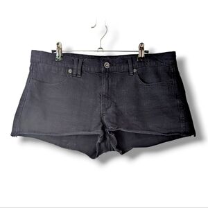 Madewell 10" Black Denim Raw Hem Cutoff Punk Cowgirl Shorts: Women's 30